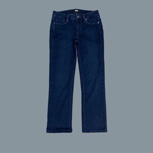 PAIGE WOMEN SKYLINE STRAIGHT LEG ANKLE JEANS DARK BLUE SZ 27